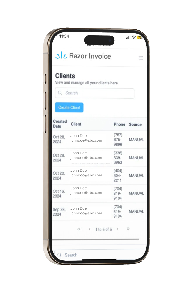 razorinvoice-client-management